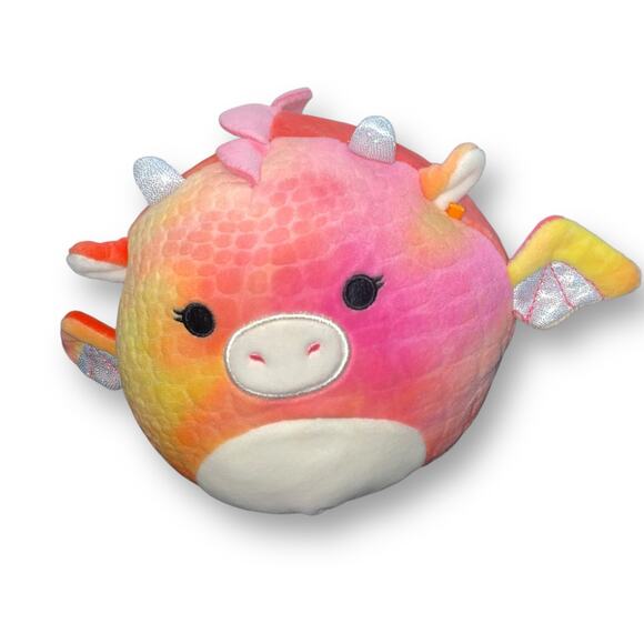 Squishmallows Plush Dragon Celestina KellyToy Eyes Nursery Decor Pink Tie Dye 8" - Picture 12 of 12